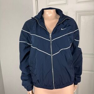 Nike Windrunner Women's Jacket Small Running Navy  Full zip FV6304 Lined HH15